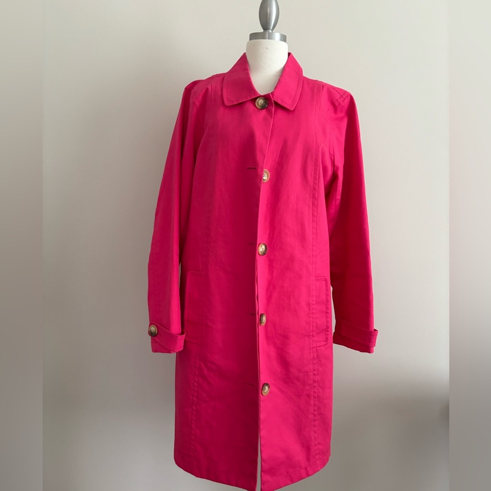 Old Navy Bright Hot Pink Trench Coat XL